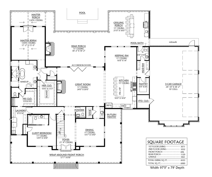 Desain rumah mewah dengan luas tanah 6x15m