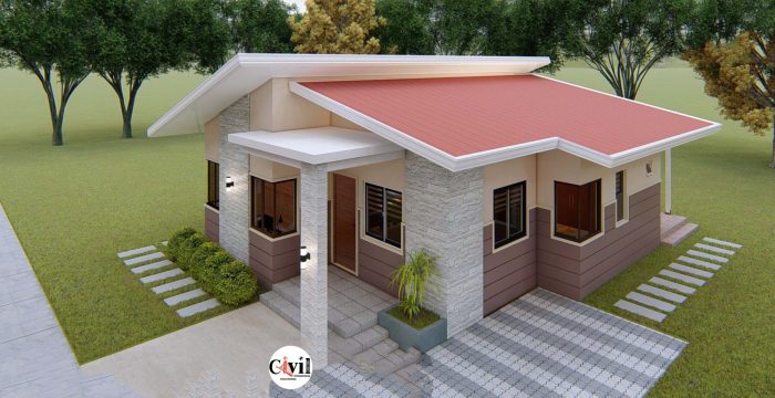 Desain rumah luas 8x9