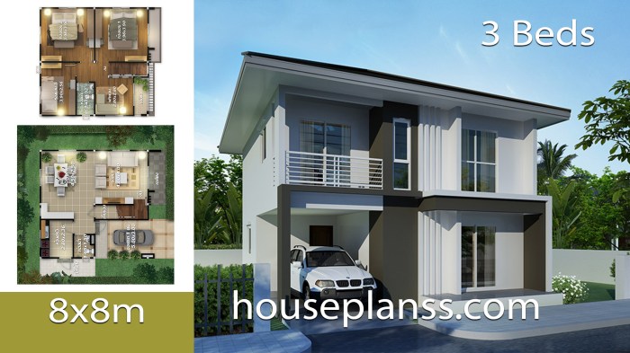 Desain rumah lahan 8x16