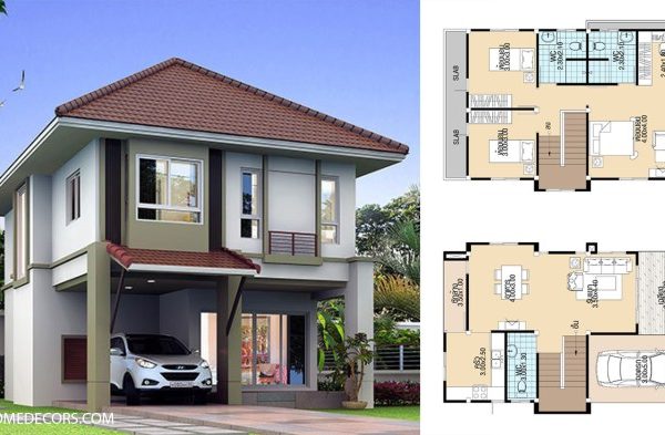 Desain rumah minimalis 3 kamar tidur bertingkat