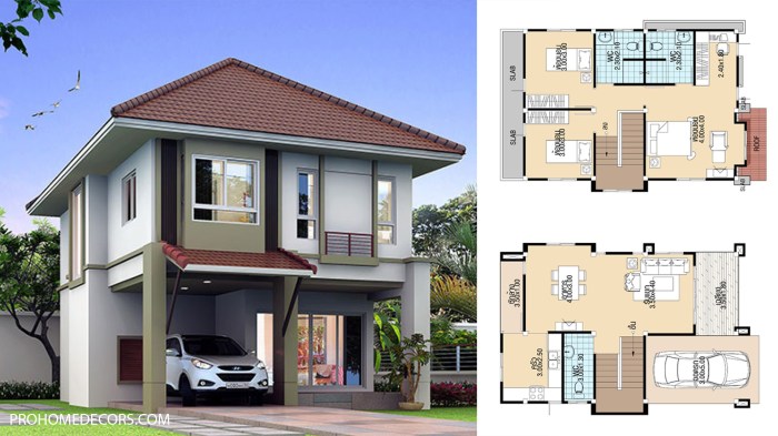 Desain rumah minimalis 3 kamar tidur bertingkat