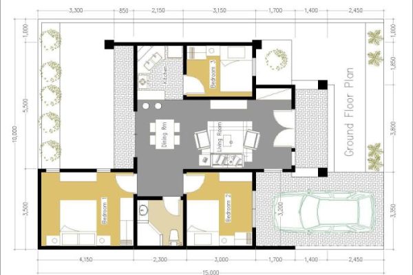 Desain rumah minimalis 10x15 m