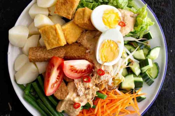 Desain rumah makan gado gado