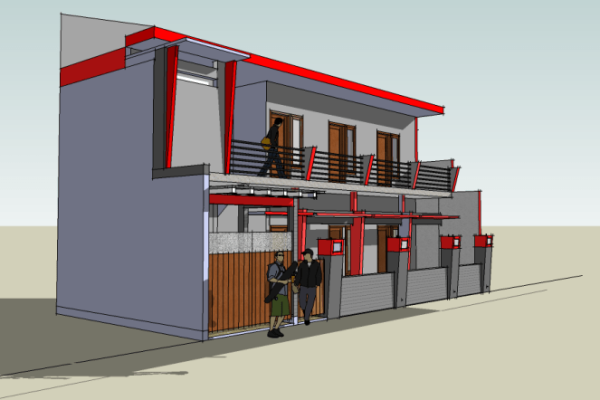 Desain rumah kost 3d