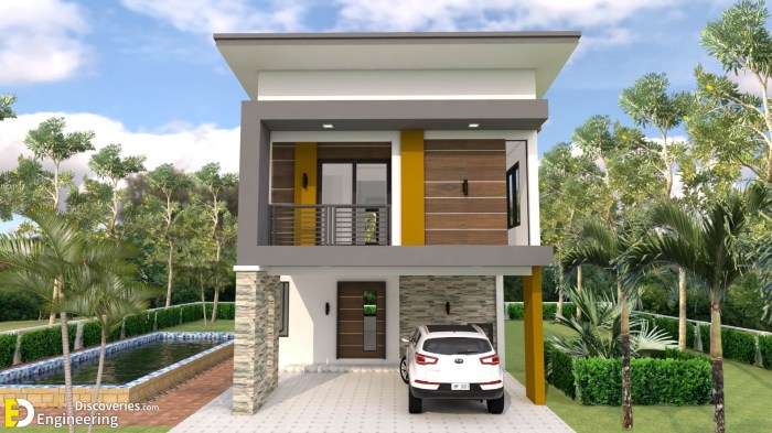 Desain rumah minimalis 3 kamar tidur bertingkat