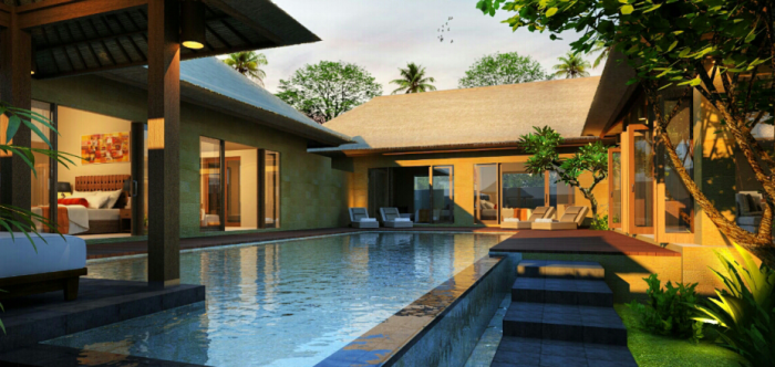 Desain rumah lt 2 bali modern